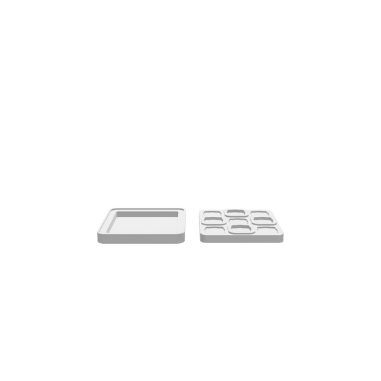 A GBL File showing two parts to a Tic Tac Toe Board game, The Lid and the main body.