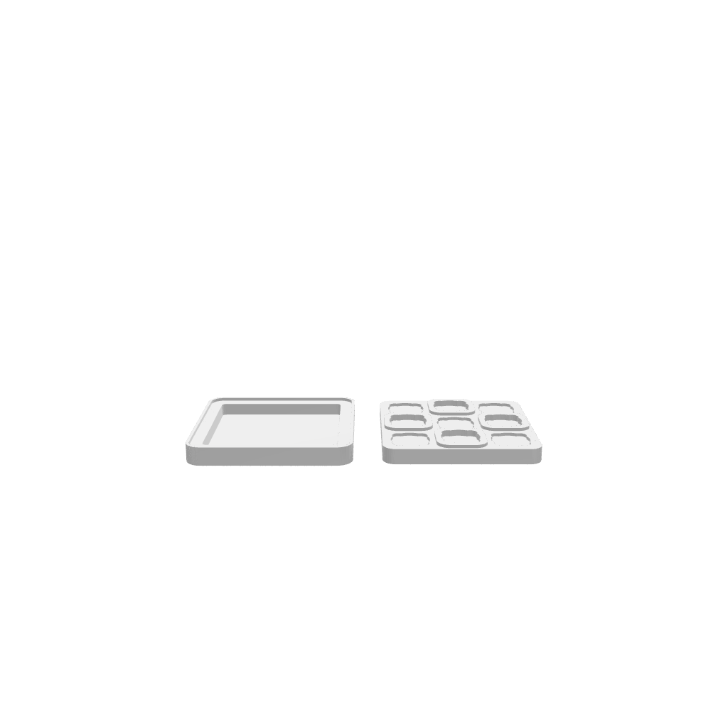 A GBL File showing two parts to a Tic Tac Toe Board game, The Lid and the main body.