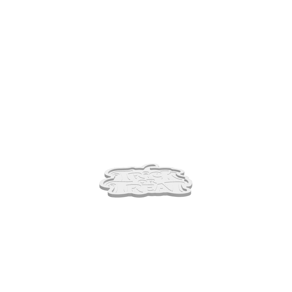 A GBL file of a a tray with "Trick or Treat" engraved in the base
