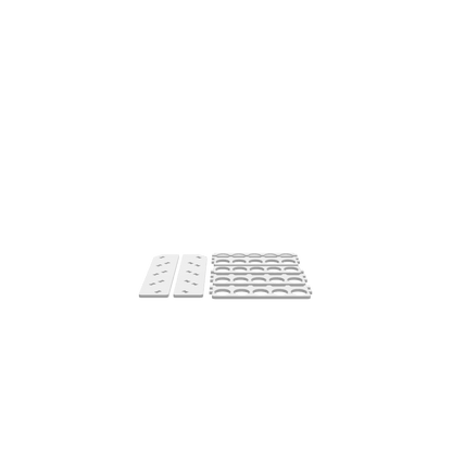 A 3D render of CNC file showing a spray can storage rack with slots for organizing 20 cans.