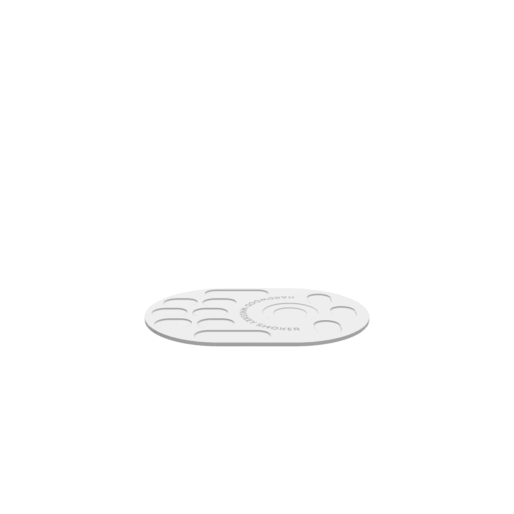 A 3D render of CNC file showing a Board with carved sections and smooth surface finish.