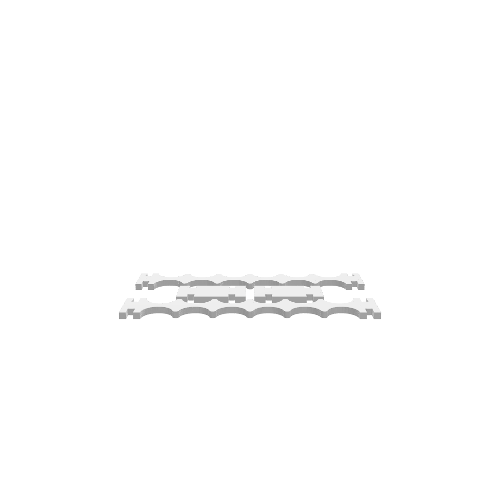 3D render of the CNC file shows a smooth, interlocking structure that securely holds multiple bottles and perfect for home bars.