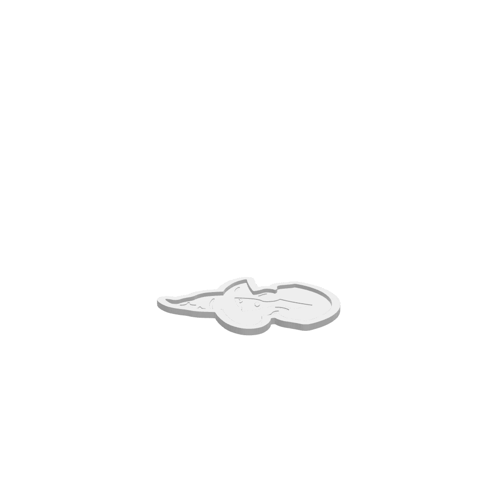 A 3D render of CNC file showing a Witch Face Halloween Tray featuring a carved witch face design.