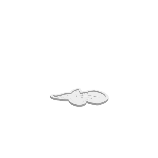 A 3D render of CNC file showing a Witch Face Halloween Tray featuring a carved witch face design.